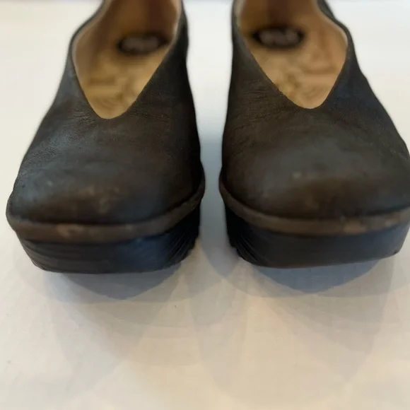 Fly London Yaz Cupido Wedge Slip On Shoe in size US 7.5-8 EU 38 Green - Picture 12 of 16